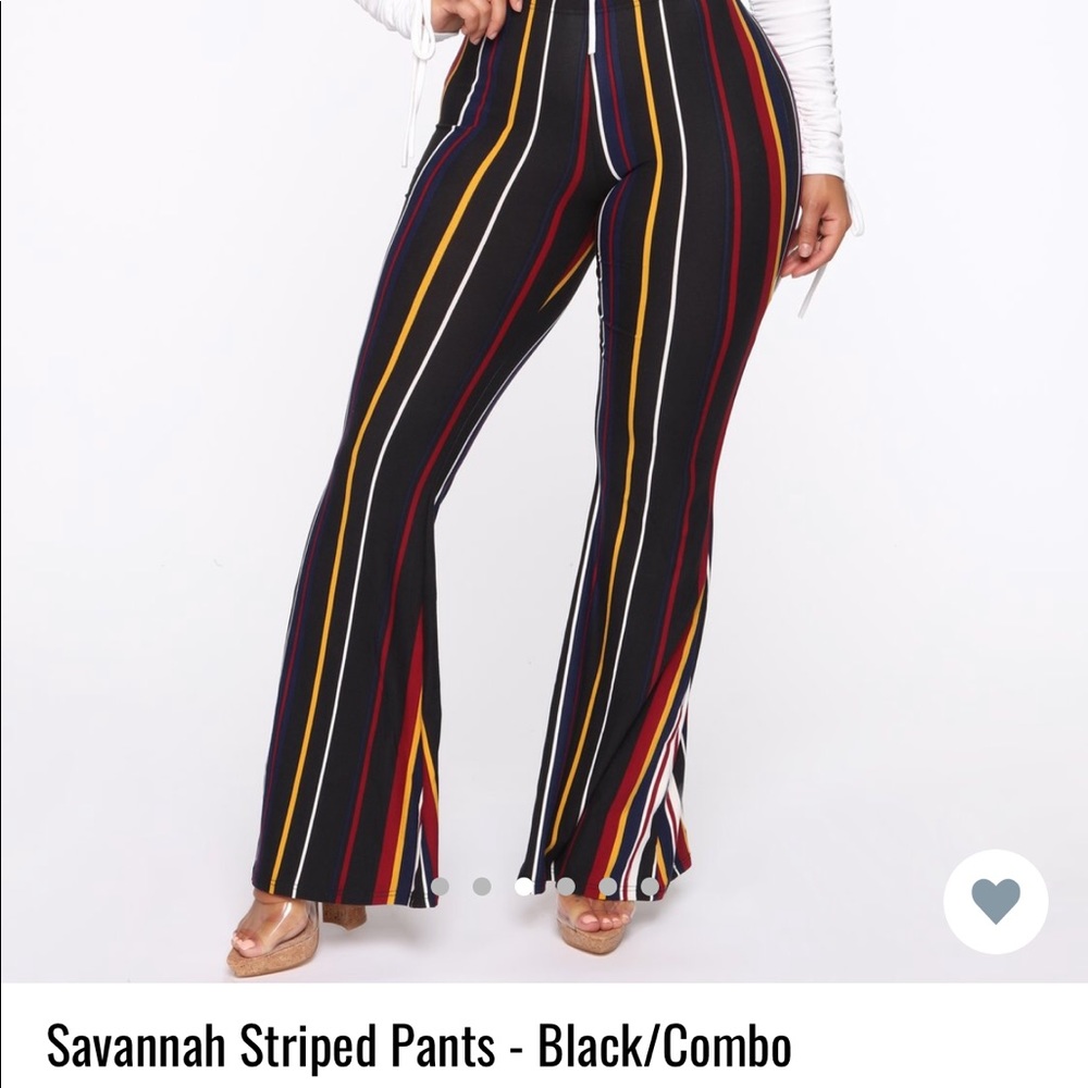 Savannah Striped Pants- B&W combo
